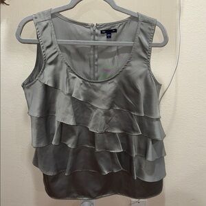 GAP Elegant Gray Layered Sleeveless Blouse